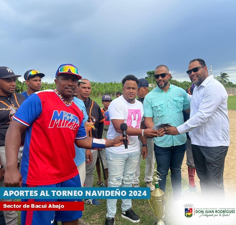 La Junta Municipal de Don Juan Rodríguez Apoya el Deporte Local en Bacui Abajo: Entrega de Aporte Económico y Copa en Torneo de Softbol