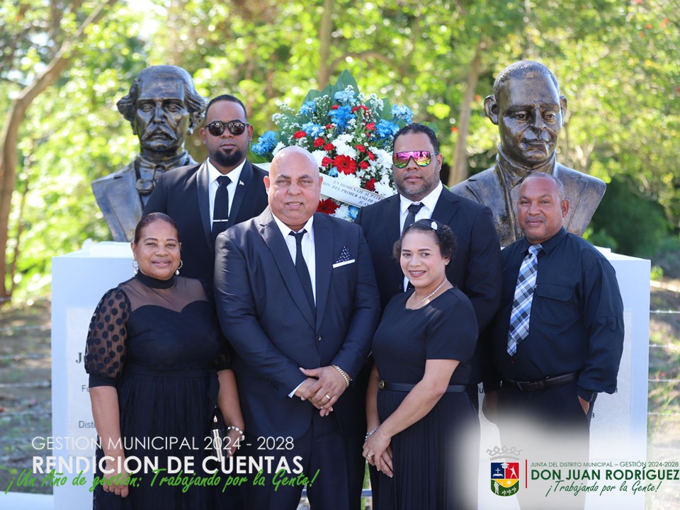 OFRENDA FLORAL EN HONOR A JUAN PABLO DUARTE Y DON JUAN RODRÍGUEZ